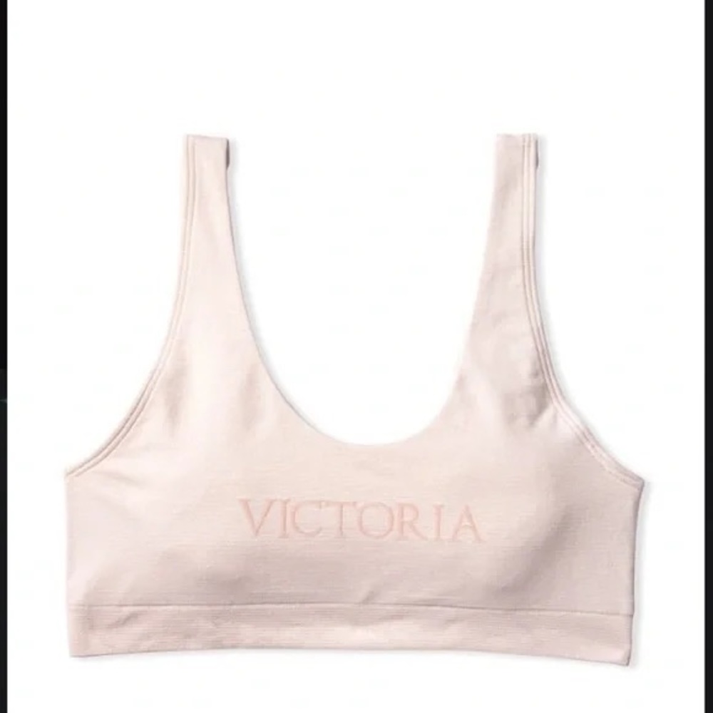 VICTORIA'S SECRET Bralette Comfort Lounge Bra Comfy Light Pink Size Large L Lg - Picture 9 of 12